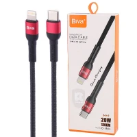کابل تبدیل فست شارژ Biva C-15CL Type-C To Lightning 2.4A 20W 1.2m