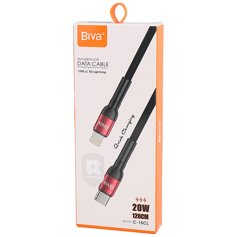 کابل تبدیل فست شارژ Biva C-15CL Type-C To Lightning 2.4A 20W 1.2m