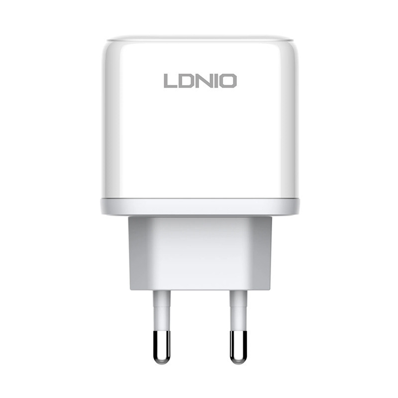 شارژر دیواری فست شارژ Ldnio A2526C 2Port 3A QC4.0 PD 45W + کابل تایپ سی