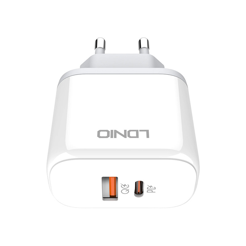 شارژر دیواری فست شارژ Ldnio A2526C 2Port 3A QC4.0 PD 45W + کابل تایپ سی