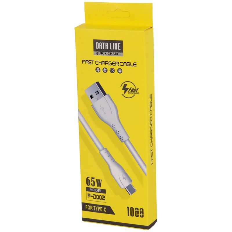 کابل تایپ سی فست شارژ Data Line F-D002 3A 65W 1m