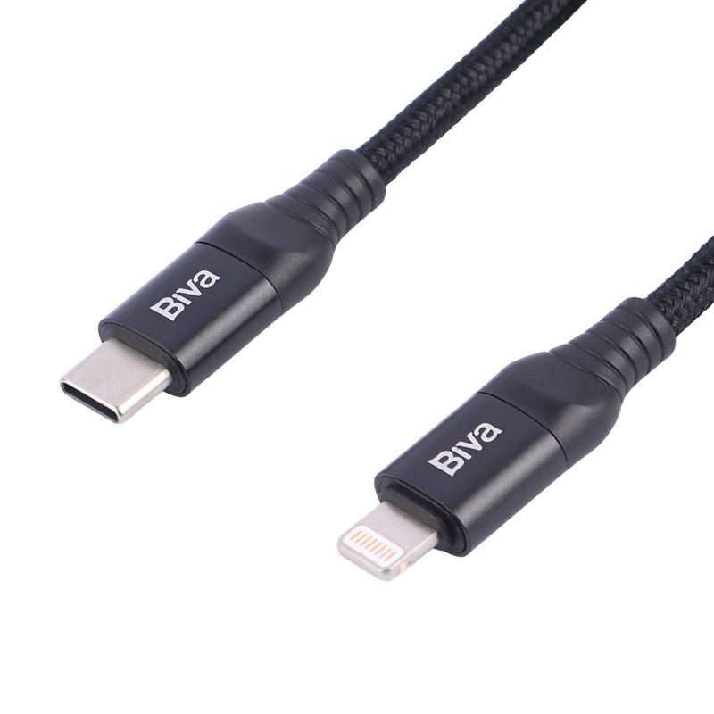 کابل تبدیل فست شارژ Biva C-03CL Type-C To Lightning 2.4A 20W 1.2m