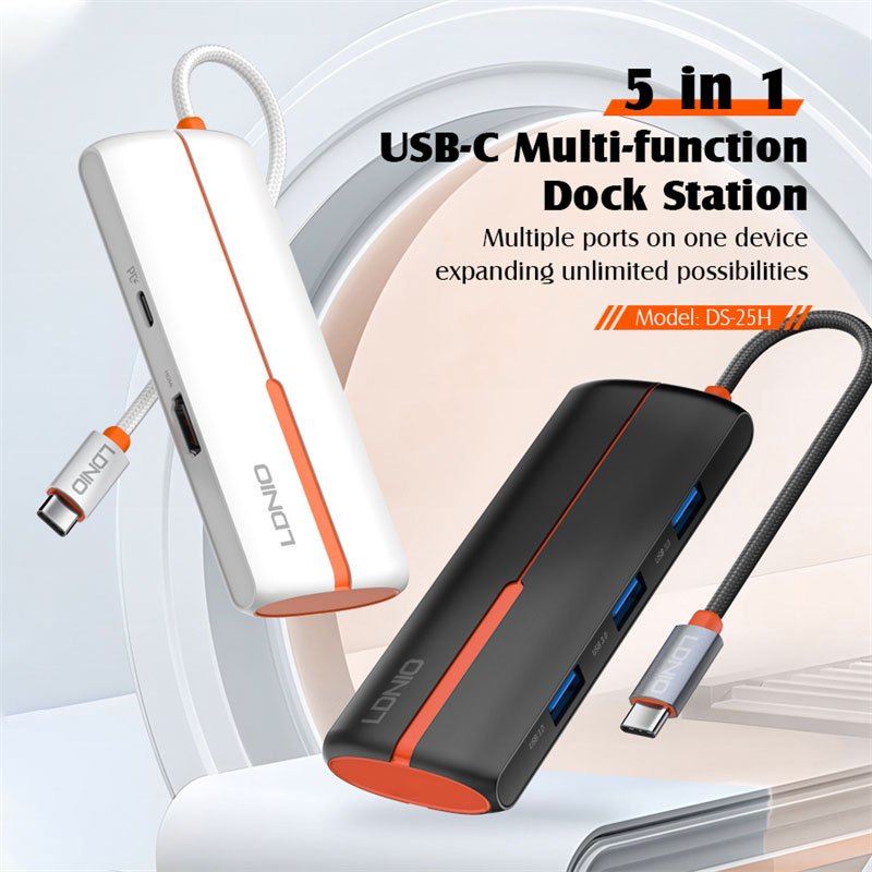 هاب 5 پورت Type-C الدینیو DS-25H