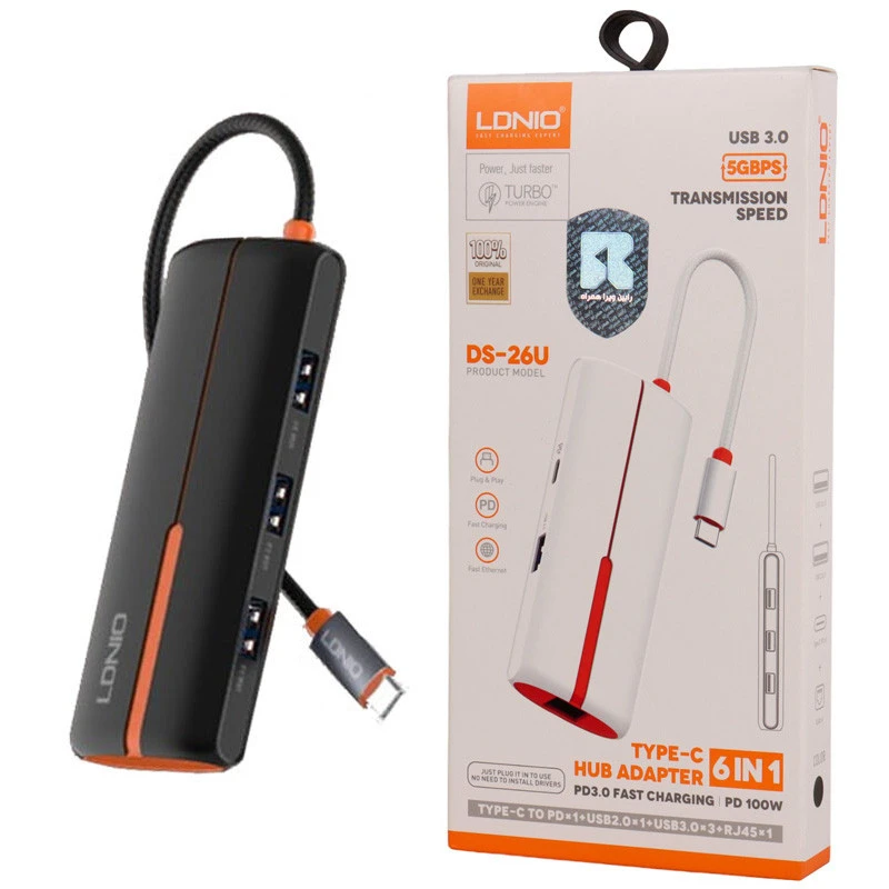 هاب 4 پورت Type-C الدینیو DS-26U