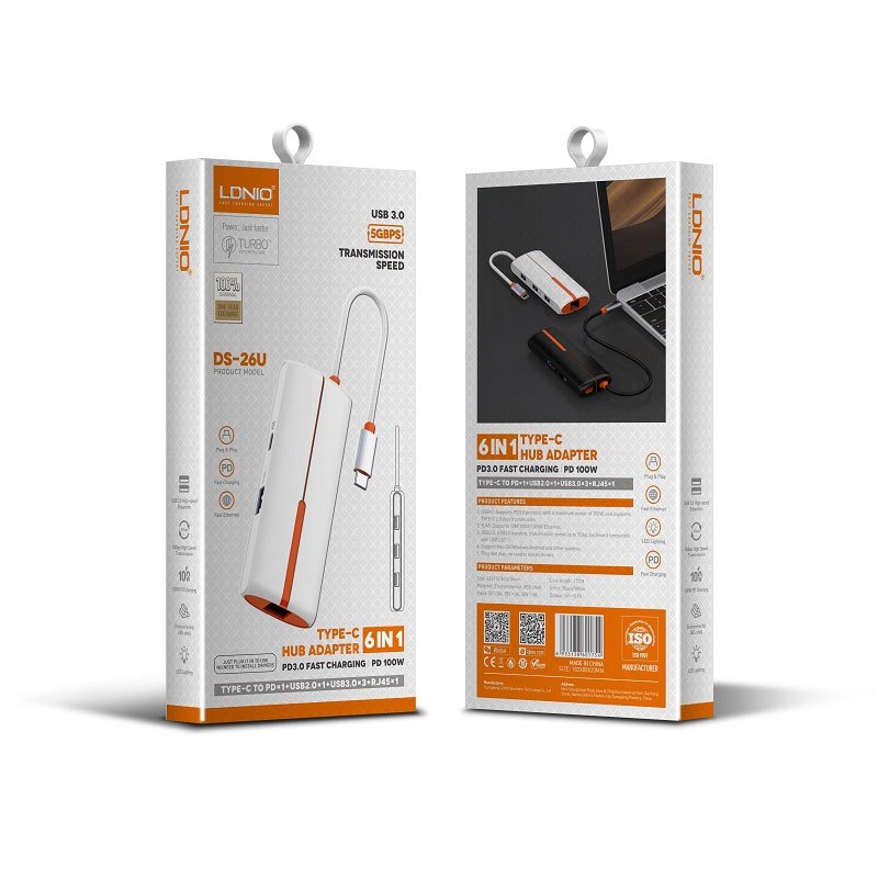 هاب 4 پورت Type-C الدینیو DS-26U