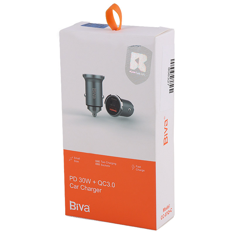 شارژر فندکی فست شارژ Biva CC-07 Q+C 3A QC3.0 PD 30W