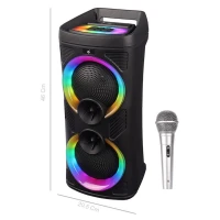 اسپیکر چمدانی بلوتوثی رم و فلش خور KTS-1860 + میکروفون