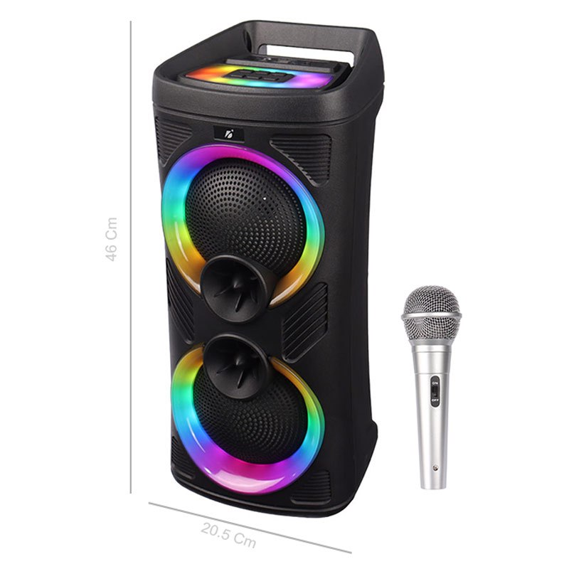 اسپیکر چمدانی بلوتوثی رم و فلش خور KTS-1860 + میکروفون
