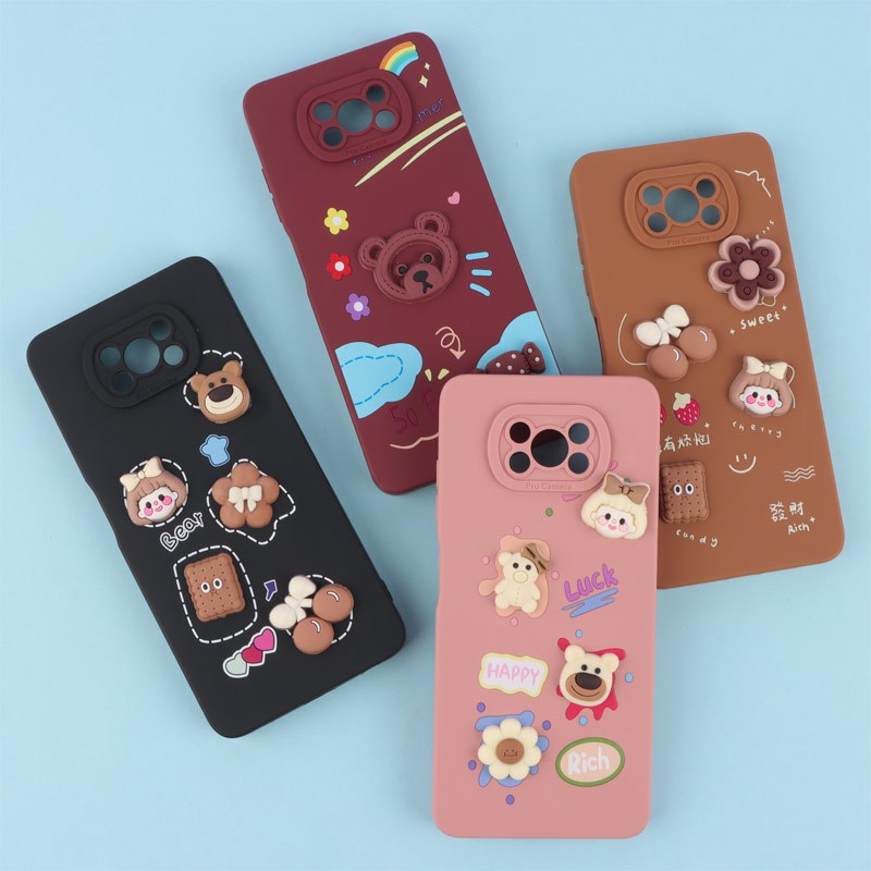 قاب فانتزی عروسکی Pro Camera محافظ لنزدار Xiaomi Poco X3 / X3 NFC / X3 pro کد 2