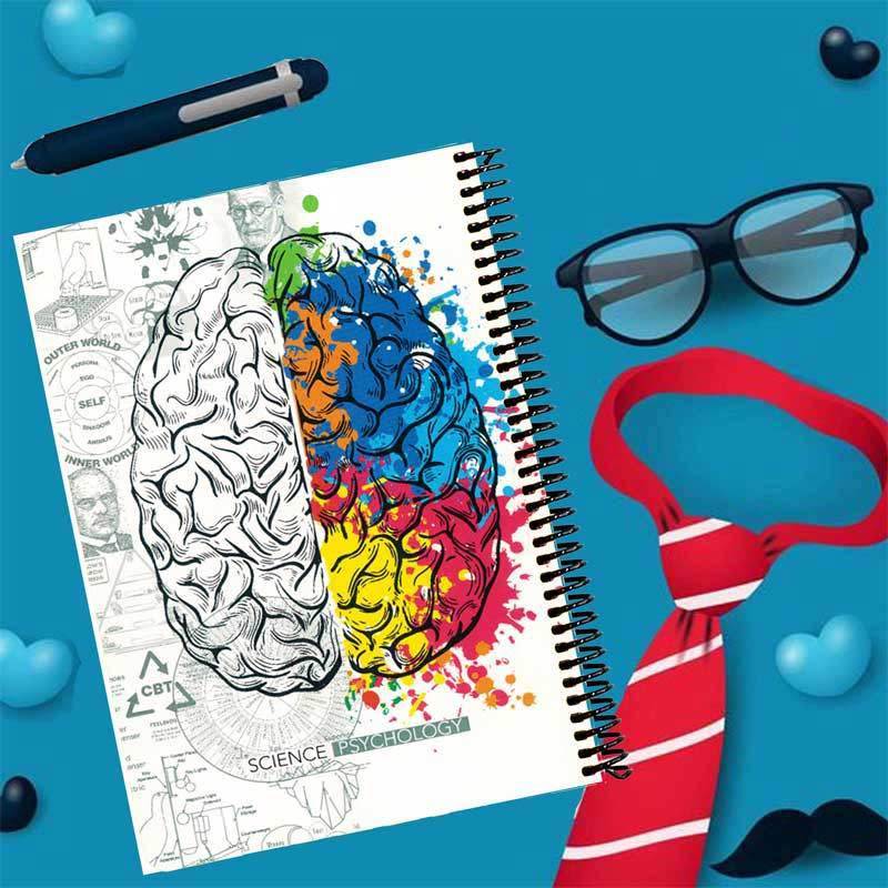 دفتر سیمی 100 برگ طرح Science Psychology دات نوت کد B05