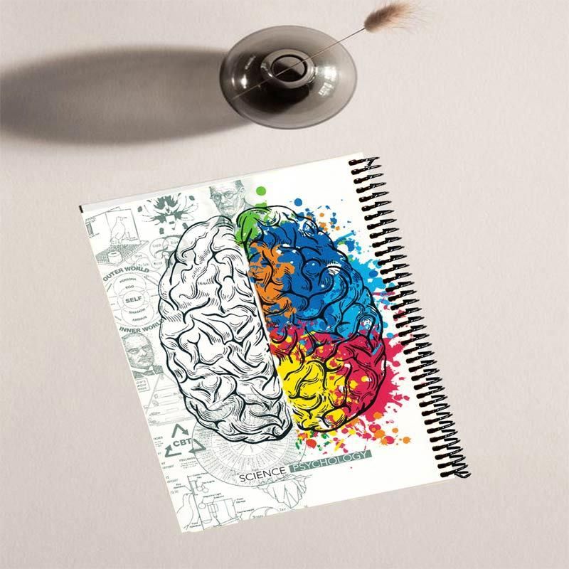 دفتر سیمی 100 برگ طرح Science Psychology دات نوت کد B05