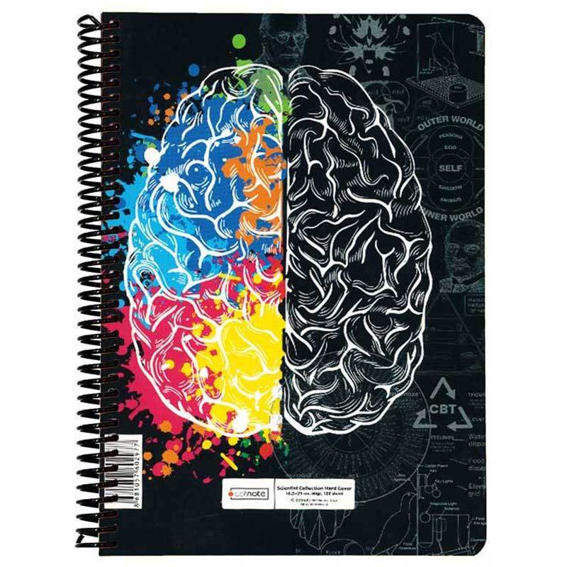 دفتر سیمی 100 برگ طرح Science Psychology دات نوت کد B05