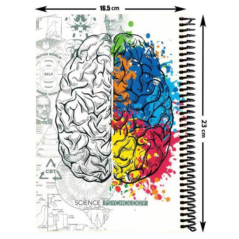 دفتر سیمی 100 برگ طرح Science Psychology دات نوت کد B05