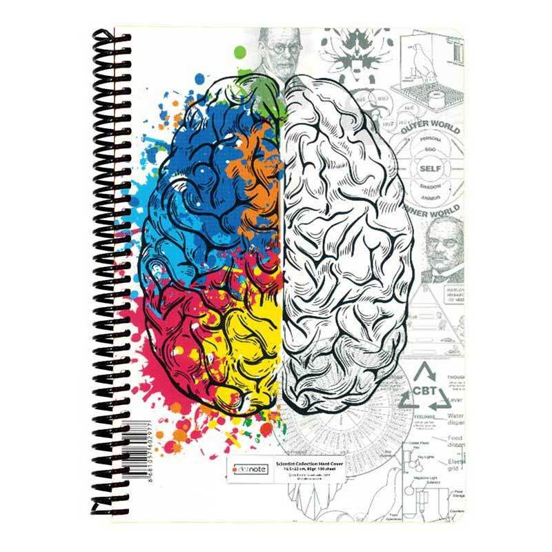 دفتر سیمی 100 برگ طرح Science Psychology دات نوت کد B05