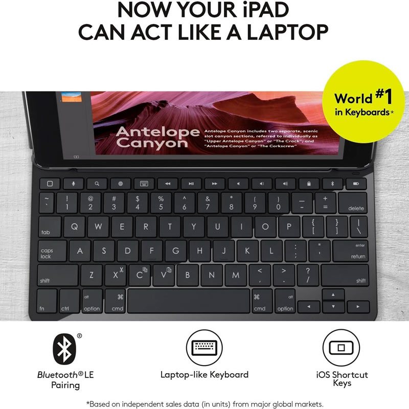 کیبورد بی سیم آیپد لاجیتک Slim Folio