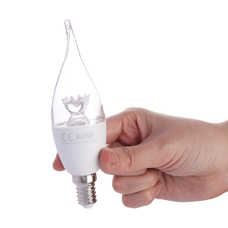 لامپ شمعی LED اشکی شفاف کملیون Camelion E14 7W