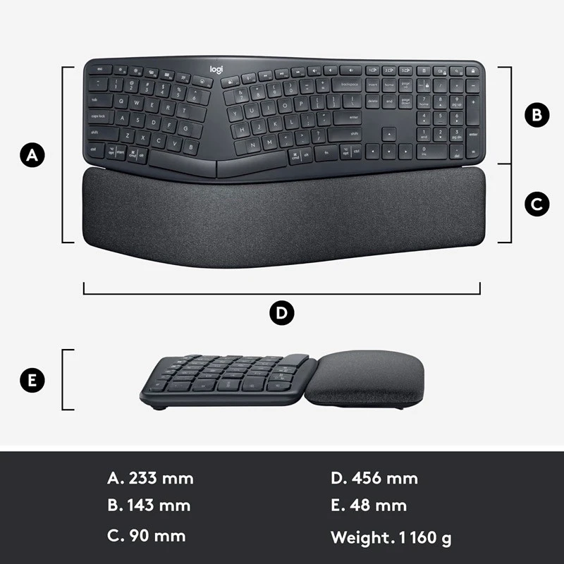 کیبورد بی سیم لاجیتک Ergo K860