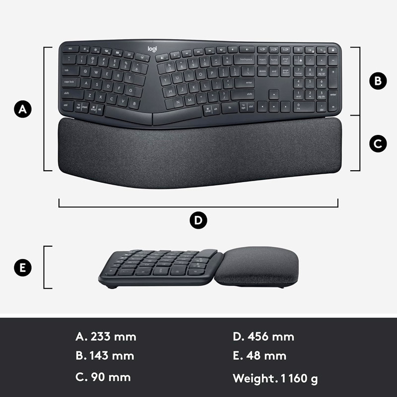 کیبورد بی سیم لاجیتک Ergo K860