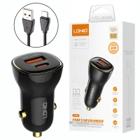 شارژر فندکی فست شارژ Ldnio C103 3A QC3.0 PD 30W + کابل تایپ سی