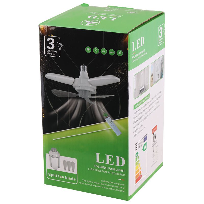 لامپ ال ای دی پنکه دار 50 وات Splite Blade AC 85-265V پایه E27 + ریموت کنترل
