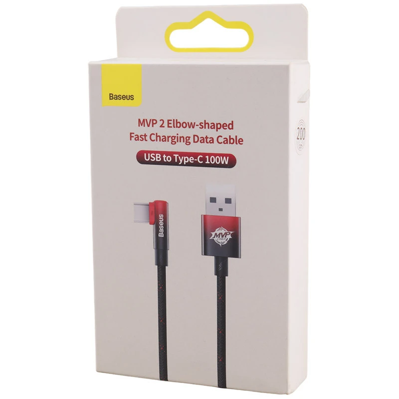 کابل تایپ سی فست شارژ Baseus CB000011 6A 100W 2m یکسر L