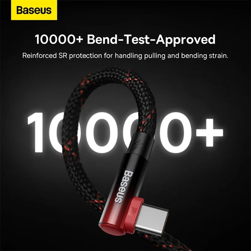 کابل تایپ سی فست شارژ Baseus CB000011 6A 100W 2m یکسر L