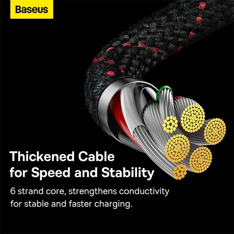 کابل تایپ سی فست شارژ Baseus CB000011 6A 100W 2m یکسر L