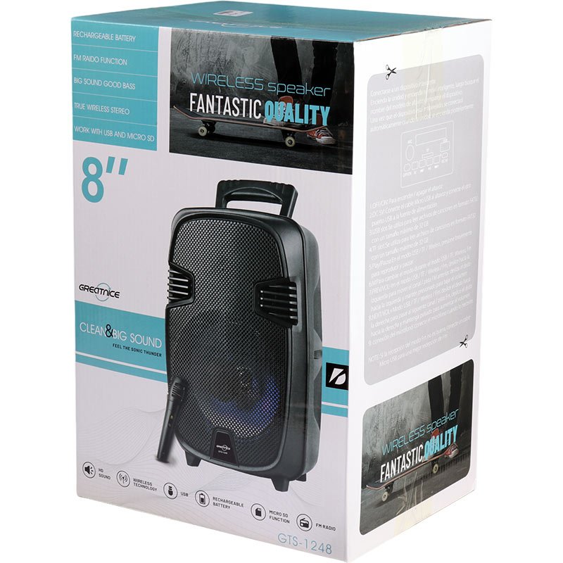 اسپیکر بلوتوثی رم و فلش خور Greatnice GTS-1248&nbsp;+ میکروفون