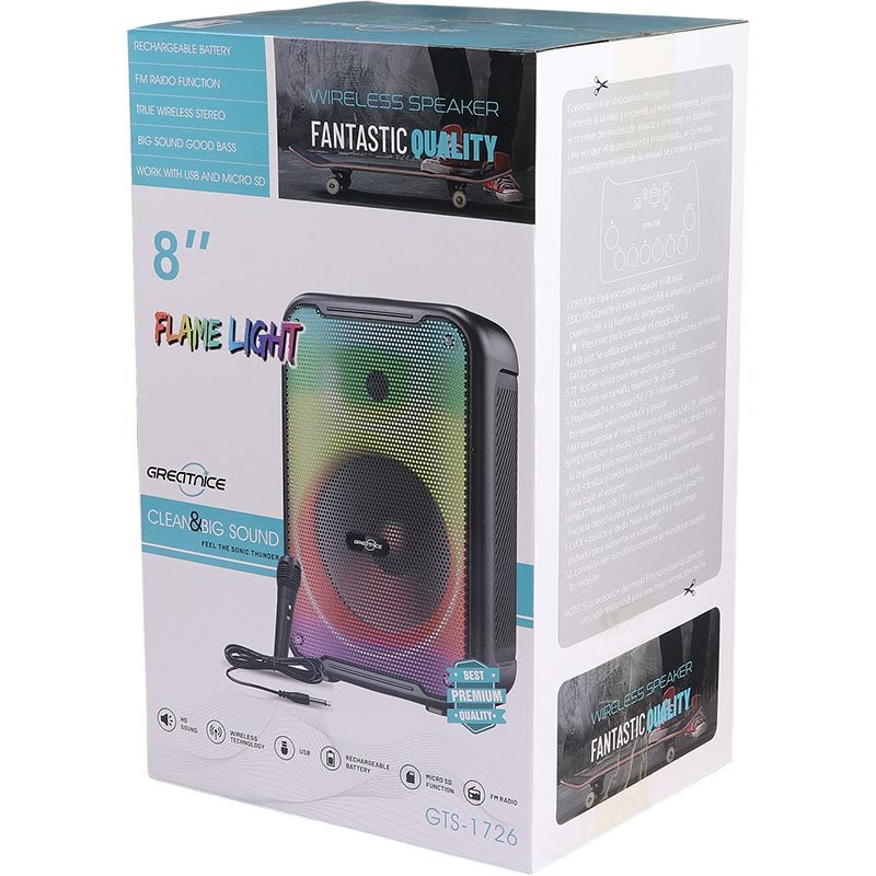 اسپیکر بلوتوثی رم و فلش خور Greatnice GTS-1726&nbsp;+ میکروفون