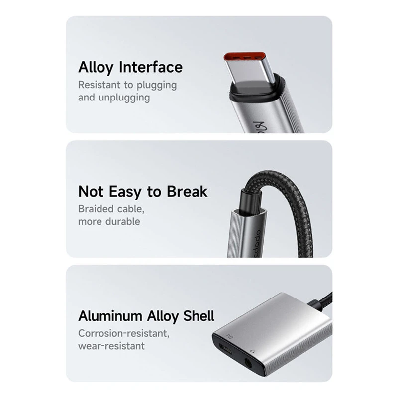 تبدیل Mcdodo CA-554 Lightning to AUX / Lightning