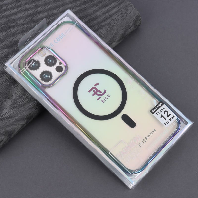 قاب شفاف هولوگرامی PC Creative Case مگ سیف iPhone 12 Pro Max