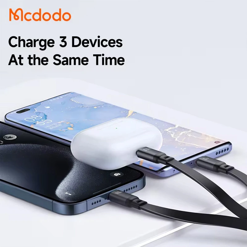 کابل 3 سر فست شارژ Mcdodo CA-522 5A PD 100W 1.2m