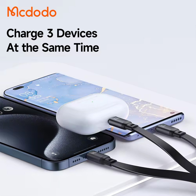 کابل 3 سر فست شارژ Mcdodo CA-522 5A PD 100W 1.2m