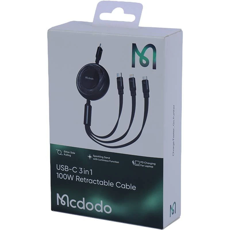 کابل 3 سر فست شارژ Mcdodo CA-522 5A PD 100W 1.2m