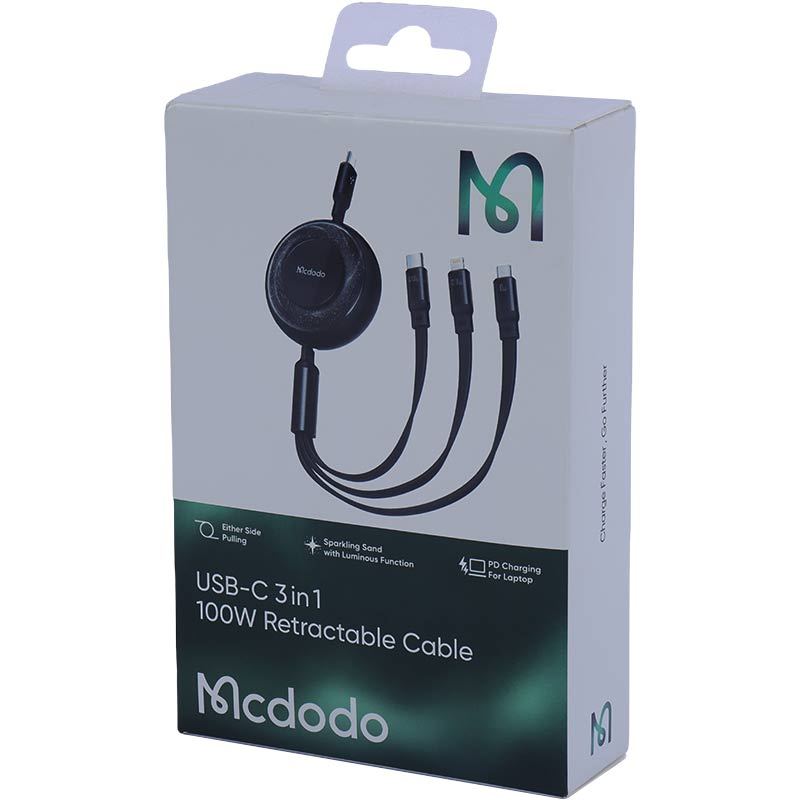کابل 3 سر فست شارژ Mcdodo CA-522 5A PD 100W 1.2m