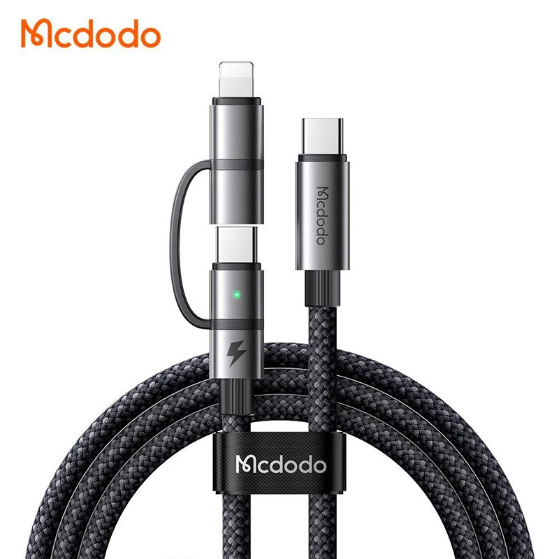 کابل تبدیل فست شارژ Mcdodo CA-0450 Type-C To Type-C / Lightning 5A 100W 1.2m