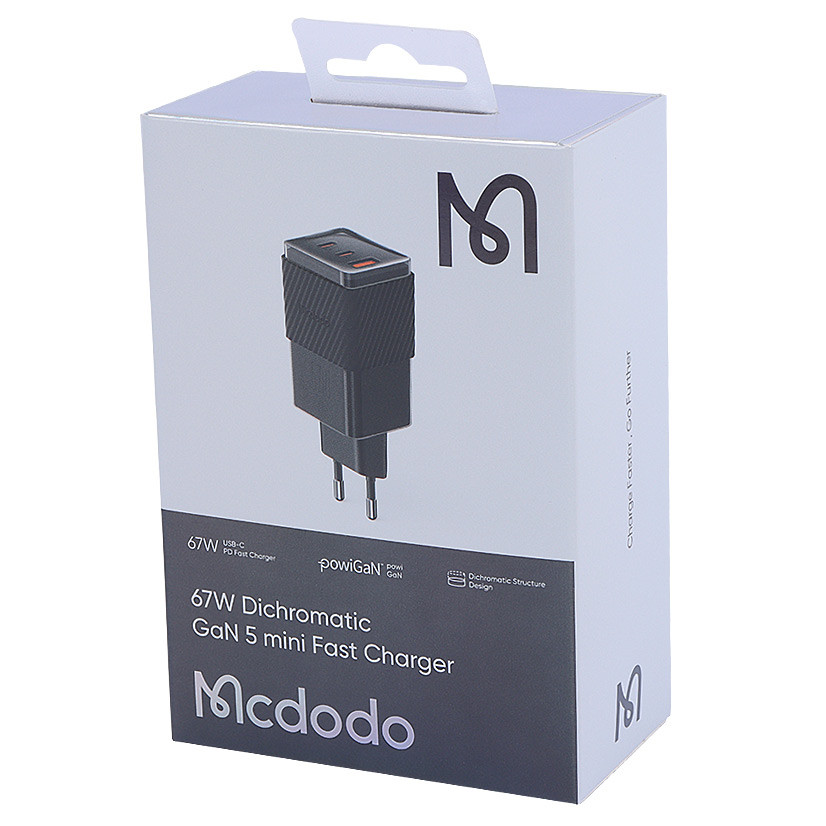 کلگی فست شارژ Mcdodo CH-150 GAN 5 Mini 3Port 5A QC4.0 PD 67W