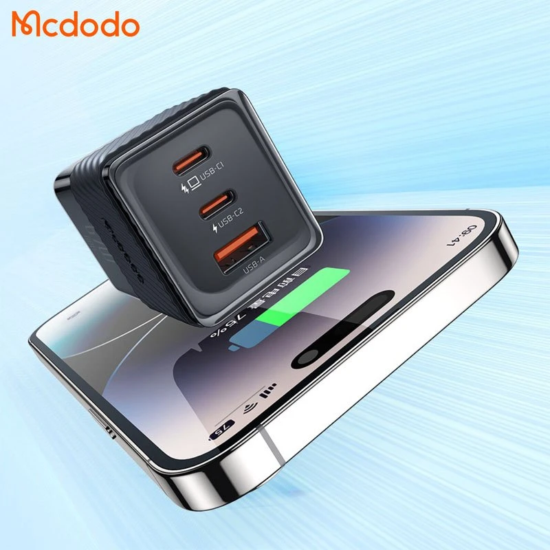 کلگی فست شارژ Mcdodo CH-150 GAN 5 Mini 3Port 5A QC4.0 PD 67W