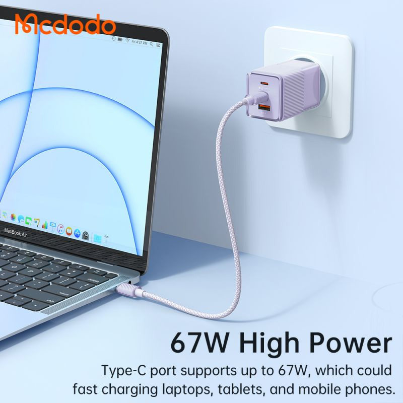 کلگی فست شارژ Mcdodo CH-150 GAN 5 Mini 3Port 5A QC4.0 PD 67W
