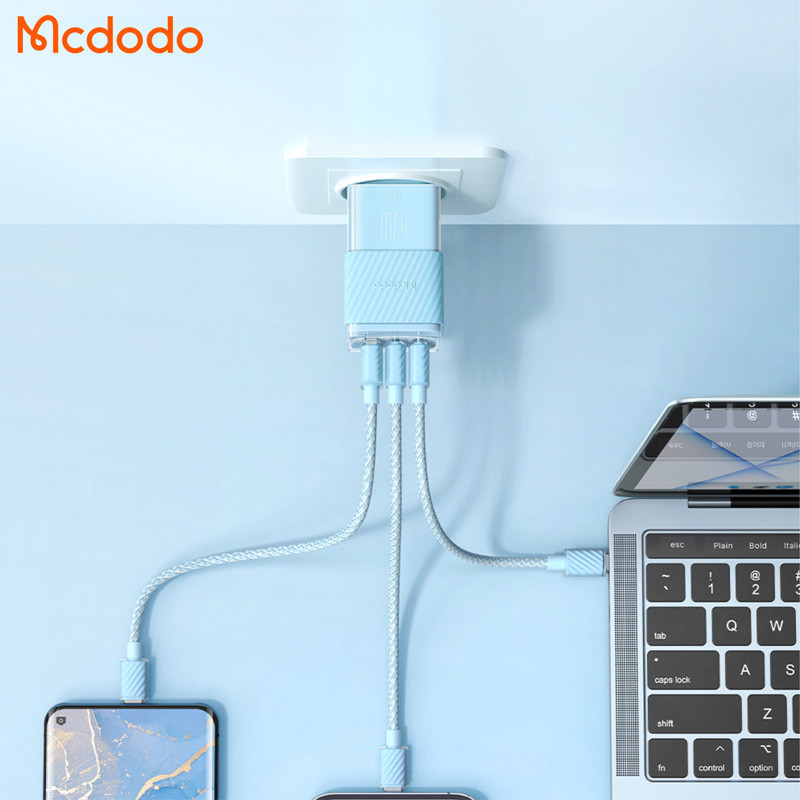 کلگی فست شارژ Mcdodo CH-150 GAN 5 Mini 3Port 5A QC4.0 PD 67W