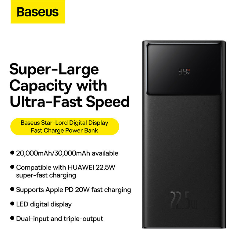 پاور بانک فست شارژ 30000 باسئوس Baseus Star-Lord PPXJ060101 PD 22.5W