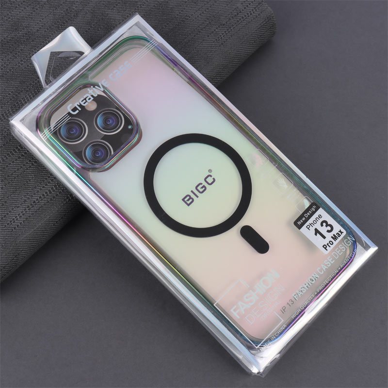 قاب شفاف هولوگرامی PC Creative Case مگ سیف iPhone 13 Pro Max
