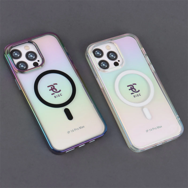 قاب شفاف هولوگرامی PC Creative Case مگ سیف iPhone 14 Pro Max