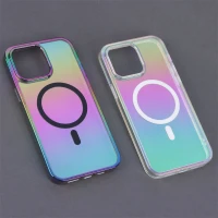 قاب شفاف هولوگرامی PC Creative Case مگ سیف iPhone 14 Pro Max