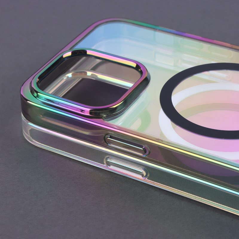 قاب شفاف هولوگرامی PC Creative Case مگ سیف iPhone 14 Pro Max