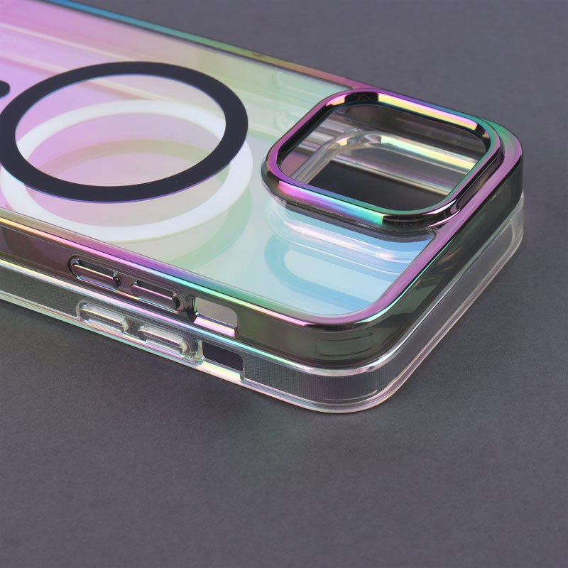 قاب شفاف هولوگرامی PC Creative Case مگ سیف iPhone 14 Pro Max