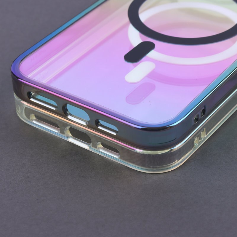 قاب شفاف هولوگرامی PC Creative Case مگ سیف iPhone 14 Pro Max