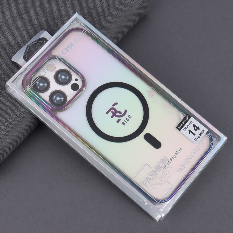 قاب شفاف هولوگرامی PC Creative Case مگ سیف iPhone 14 Pro Max