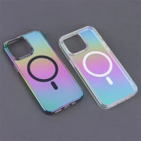 قاب شفاف هولوگرامی PC Creative Case مگ سیف iPhone 15 Pro Max