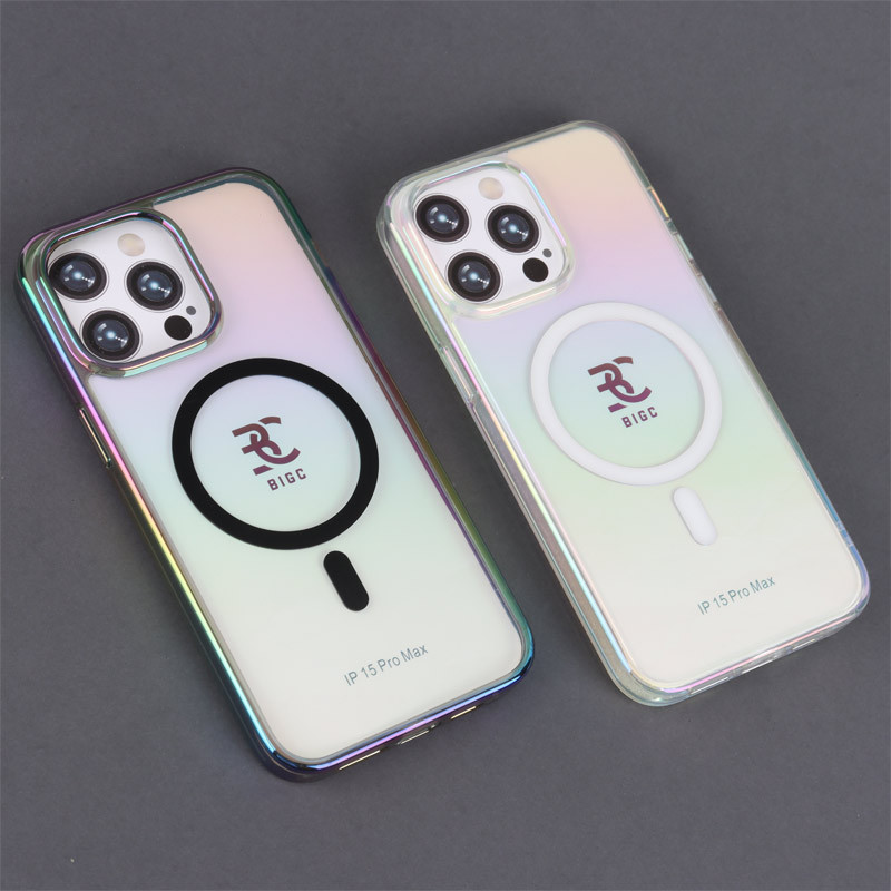 قاب شفاف هولوگرامی PC Creative Case مگ سیف iPhone 15 Pro Max